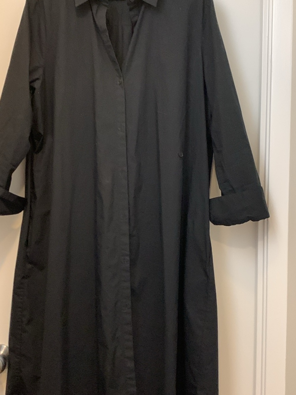Banana Republic Black Long Sleeve Shirt Dress